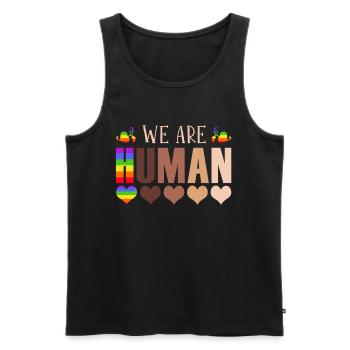We Are People Juneteenth Black Women Pride - Men's Premium Organic Tank Top - black - Front - Michal (187cm)