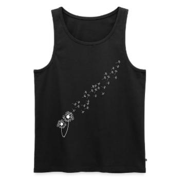 Dandelion - Men's Premium Organic Tank Top - black - Front - AI Model Male 178 light (178cm)