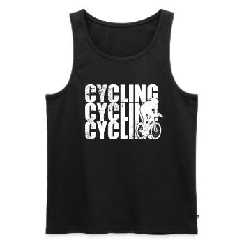 road bike gift cycling road cyclist - Men's Premium Organic Tank Top - black - Front - Michal (187cm)