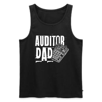 Auditor Papa Auditor Auditor - Men's Premium Organic Tank Top - black - Front - AI Model Male 178 light (178cm)