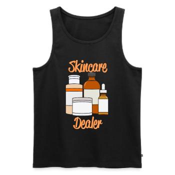 Skincare Dealer Dermatologist Geschenk - Männer Premium Bio Tank Top - Schwarz - Vorne - AI Model Male 178 light (178cm)