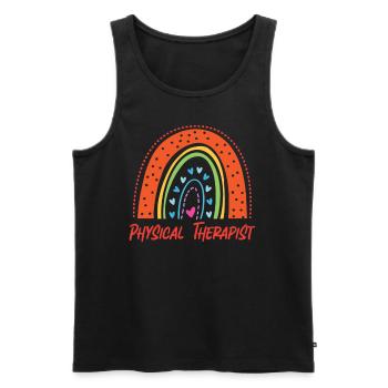 Physical Therapist Therapy - Männer Premium Bio Tank Top - Schwarz - Vorne - AI Model Male 178 light (178cm)