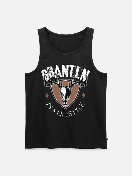 Grantln is a Lifestyle - Männer Premium Bio Tank Top - Schwarz