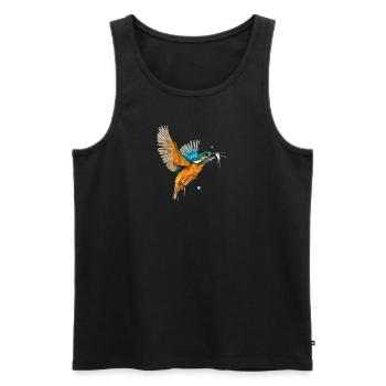 Eisvogel I Kingfisher Naturschutz Motiv für - Männer Premium Bio Tank Top - Schwarz - Vorne - AI Model Male 178 light (178cm)