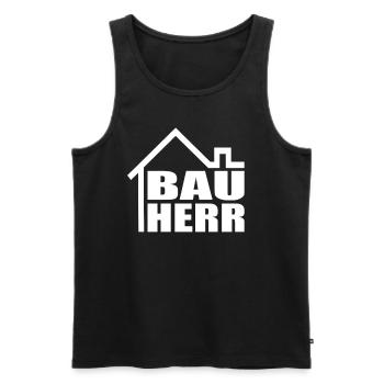 Bauherr Hausbau Bauherren Richtfest Haus Bauherr - Männer Premium Bio Tank Top - Schwarz - Vorne - Michal (187cm)