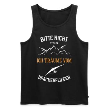 Drachenflieger Träumen Geschenk T-Shirt - Männer Premium Bio Tank Top - Schwarz - Vorne - AI Model Male 178 light (178cm)