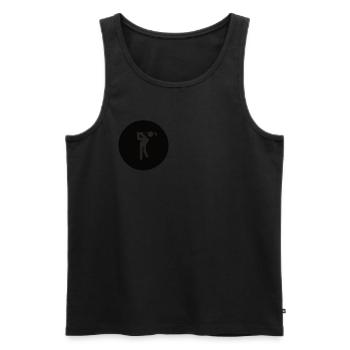 Golfen Golf Golfer Golfball - Männer Premium Bio Tank Top - Schwarz - Vorne - Michal (187cm)