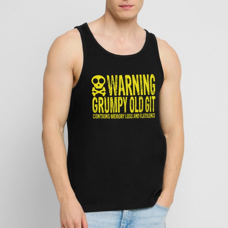Warning Grumpy Old Git Débardeur bio Premium Homme