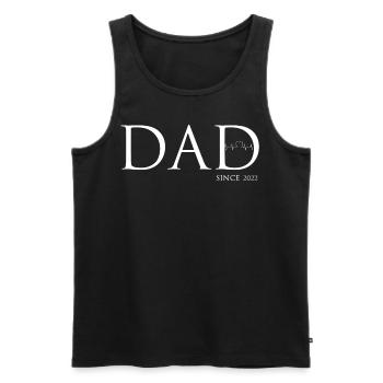 Papa 2022 - Débardeur bio Premium Homme - noir - Devant - AI Model Male 178 light (178cm)