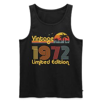 Year of birth gift 1972 - Men's Premium Organic Tank Top - black - Front - Michal (187cm)