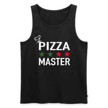 Pizza Master Pizza Chefkoch Italienische Pizza - Männer Premium Bio Tank Top - Schwarz - Vorne - AI Model Male 178 light (178cm)