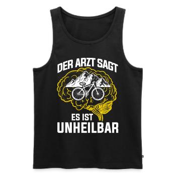Fahrradfahrer Radfahrer Biker Radfahren Fahrrad - Männer Premium Bio Tank Top - Schwarz - Vorne - Michal (187cm)