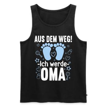 Aus dem Weg ich werde Oma von einem Jungen - Männer Premium Bio Tank Top - Schwarz - Vorne - AI Model Male 178 light (178cm)