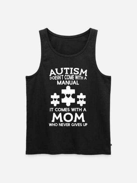 Autisme - Maman Est Fier - Débardeur bio Premium Homme - noir