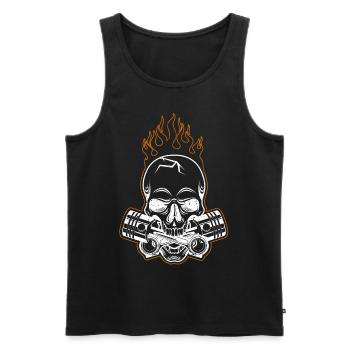 Motorcycle Gift Motorsport Racer Motorbike Biker - Men's Premium Organic Tank Top - black - Front - AI Model Male 178 light (178cm)