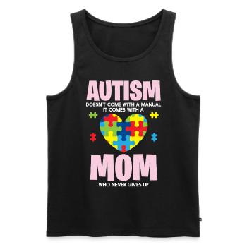 Autismus - Mama Ist Stolz - Männer Premium Bio Tank Top - Schwarz - Vorne - Michal (187cm)