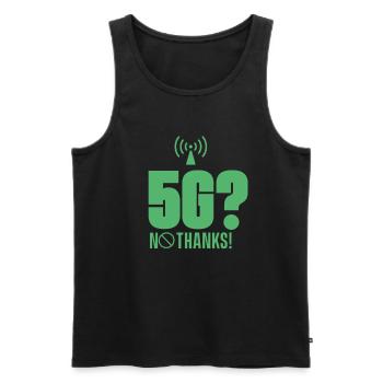 5G? Nein Danke! Gegner Mobilfunk 5G Strahlung - Männer Premium Bio Tank Top - Schwarz - Vorne - AI Model Male 178 light (178cm)