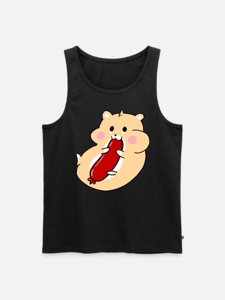 Hamster au salami - Débardeur bio Premium Homme - noir