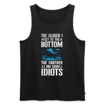 Scuba Diving Diver The Closer I - Men's Premium Organic Tank Top - black - Front - AI Model Male 178 light (178cm)