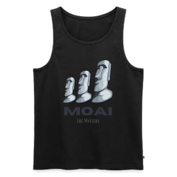 Moai Oster Inseln Rapa Nui Statuen Köpfe Mystery - Männer Premium Bio Tank Top - Schwarz - Vorne - AI Model Male 178 light (178cm)