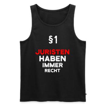 §1 Juristen Haben Immer Recht Jurist - Männer Premium Bio Tank Top - Schwarz - Vorne - AI Model Male 178 light (178cm)