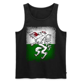 Steiermark Fahne Flagge Steirischer Panther Wappen - Männer Premium Bio Tank Top - Schwarz - Vorne - Michal (187cm)
