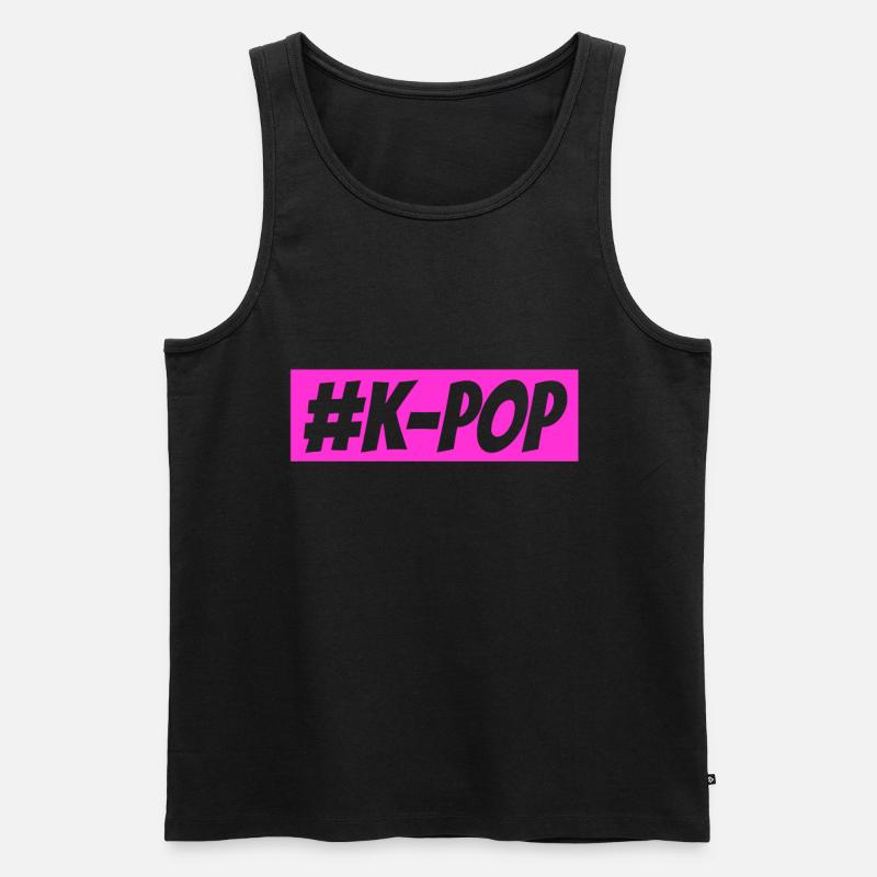 #K-POP - Männer Premium Bio Tank Top - Schwarz