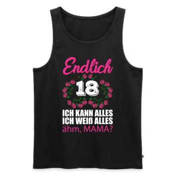 18th birthday Finally 18 I can do everything I know - Men's Premium Organic Tank Top - black - Front - AI Model Male 178 light (178cm)