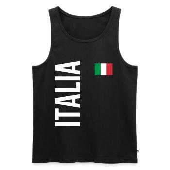 Italy / Italien / Italien fußball /Italien Urlaub - Männer Premium Bio Tank Top - Schwarz - Vorne - AI Model Male 178 light (178cm)
