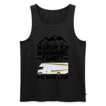 Camping Wohnmobil Camper Geschenk - Männer Premium Bio Tank Top - Schwarz - Vorne - Michal (187cm)