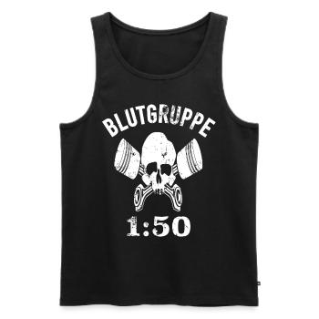 Motorrad Mofa Blutgruppe 1:50 Benzin Gemisch Moped - Männer Premium Bio Tank Top - Schwarz - Vorne - Michal (187cm)