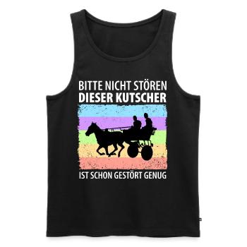 Kutscher Kutsche Pferdekutscher Kutschieren - Männer Premium Bio Tank Top - Schwarz - Vorne - Michal (187cm)