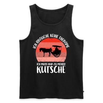 Kutscher Kutsche Pferdekutscher Kutschieren - Männer Premium Bio Tank Top - Schwarz - Vorne - Michal (187cm)