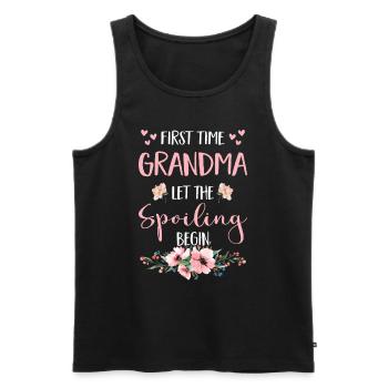 Expect-to-be Grandma Omi flowers grandparents most amazing - Men's Premium Organic Tank Top - black - Front - Michal (187cm)