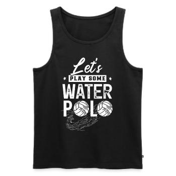 Let's Play Water Polo Water Polo Team - Men's Premium Organic Tank Top - black - Front - Michal (187cm)