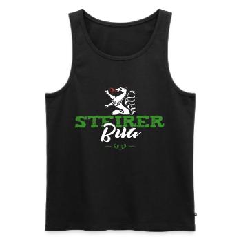Steirer Bua Steirerbua Steiermark - Männer Premium Bio Tank Top - Schwarz - Vorne - AI Model Male 178 light (178cm)