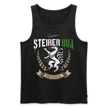 Steirerbua Steiermark Steirer Bua - Männer Premium Bio Tank Top - Schwarz - Vorne - Michal (187cm)