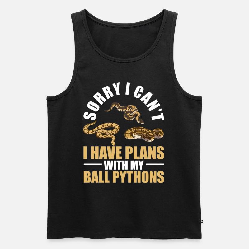 Pläne Mit Meinen Königspythons Schlangenboa - Männer Premium Bio Tank Top - Schwarz