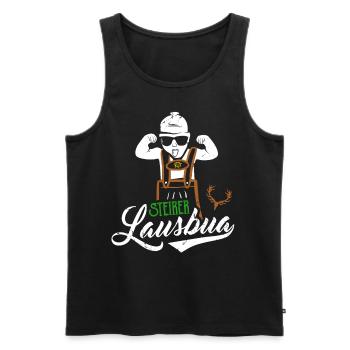 Steiermark Lausbua Steirerbua Steirer Bua - Männer Premium Bio Tank Top - Schwarz - Vorne - AI Model Male 178 light (178cm)