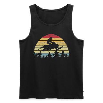 Retro snowmobile Skidoo snowmobile - Men's Premium Organic Tank Top - black - Front - Michal (187cm)