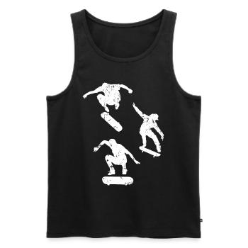 Skateboard Skateboarder Skater - Skatepark Skaten - Männer Premium Bio Tank Top - Schwarz - Vorne - AI Model Male 178 light (178cm)