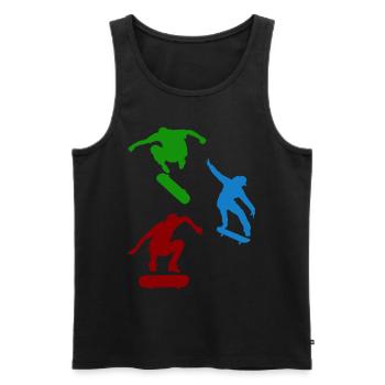 Skatepark Skateboard Skater Skaten Skateboarder - Männer Premium Bio Tank Top - Schwarz - Vorne - AI Model Male 178 light (178cm)