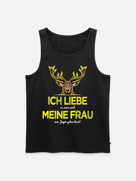 Jäger Sprüche - Männer Premium Bio Tank Top - Schwarz