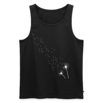 Löwenzahn - Männer Premium Bio Tank Top - Schwarz - Vorne - Michal (187cm)