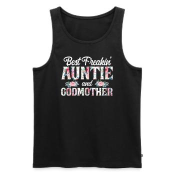 Best Freakin' Auntie And Godmother - Débardeur bio Premium Homme - noir - Devant - Michal (187cm)