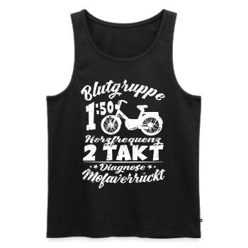 Moped Motorrad Blutgruppe 1:50 Zweitakt Mofa - Männer Premium Bio Tank Top - Schwarz - Vorne - Michal (187cm)
