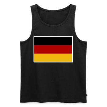 Football Allemagne drapeau allemand maillot de football - Débardeur bio Premium Homme - noir - Devant - AI Model Male 178 light (178cm)