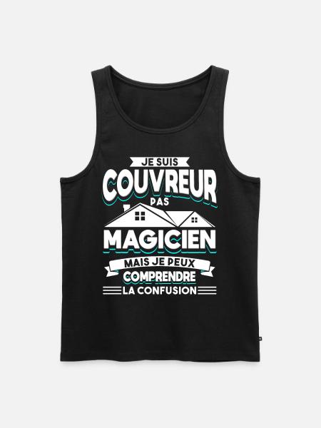 Couvreur Zingueur Humour - Débardeur bio Premium Homme - noir