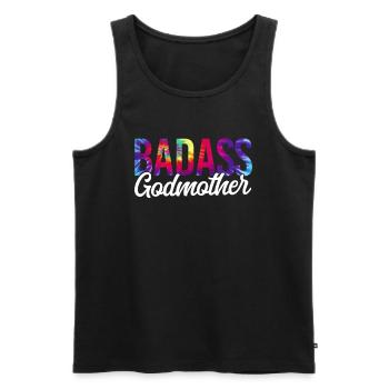 Badass Godmother Tie Dye - Männer Premium Bio Tank Top - Schwarz - Vorne - Michal (187cm)