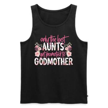Only The Best Aunts Get Promoted - Männer Premium Bio Tank Top - Schwarz - Vorne - Michal (187cm)